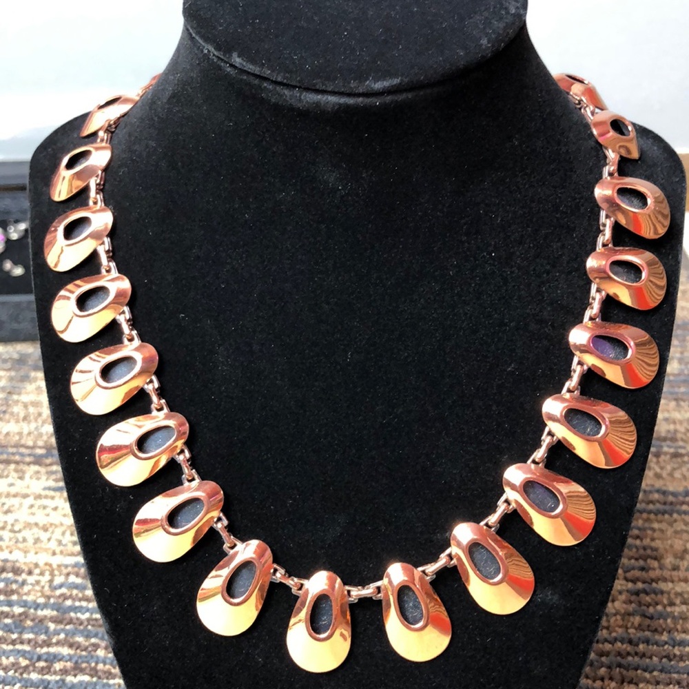 Renoir Copper Necklace Modern Retro VTG Vintage